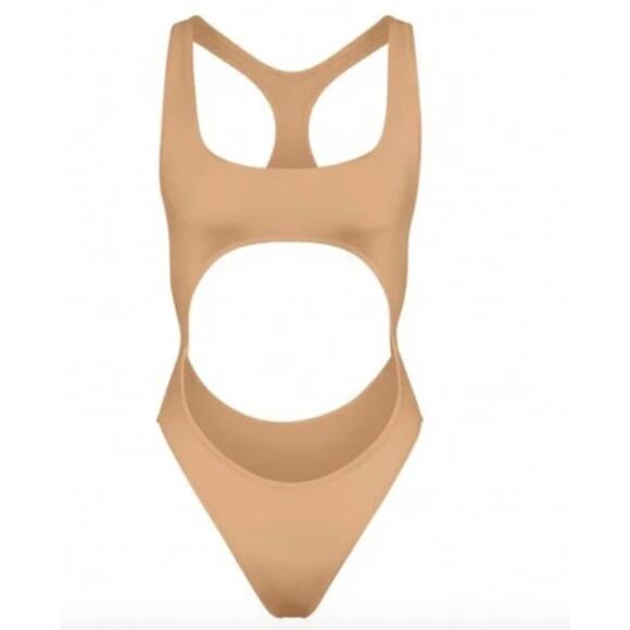 Skims Signature Swim Cut Out Monokini Ochre MEDIUM - Picture 1 of 2
